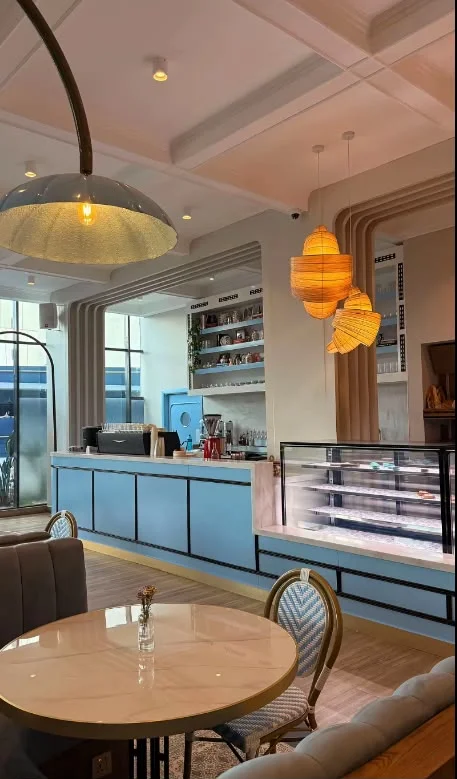 Inside Maison, the counter and display up close
